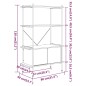 vidaXL Regal mit 4 Böden und Schrank 80x40x130 cm Stahl Holzwerkstoff vidaXL Regal mit 4 Böden und Schrank 80x40x130 cm Stahl Holzwerkstoff