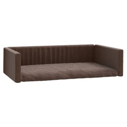 vidaXL Kofferraum-Hundebett Braun 70x45 cm Leinenoptik