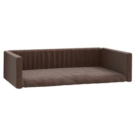 vidaXL Kofferraum-Hundebett Braun 70x45 cm Leinenoptik