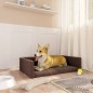 vidaXL Kofferraum-Hundebett Braun 70x45 cm Leinenoptik vidaXL Kofferraum-Hundebett Braun 70x45 cm Leinenoptik