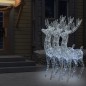 vidaXL XXL Rentiere Weihnachtsdekoration Acryl 250 LED 3 Stk. 180 cm vidaXL XXL Rentiere Weihnachtsdekoration Acryl 250 LED 3 Stk. 180 cm