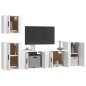 vidaXL 5-tlg. TV-Schrank-Set Hochglanz-Weiß Holzwerkstoff vidaXL 5-tlg. TV-Schrank-Set Hochglanz-Weiß Holzwerkstoff