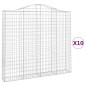 vidaXL Gabionen mit Hochbogen 10 Stk 200x30x180/200cm Verzinktes Eisen vidaXL Gabionen mit Hochbogen 10 Stk 200x30x180/200cm Verzinktes Eisen