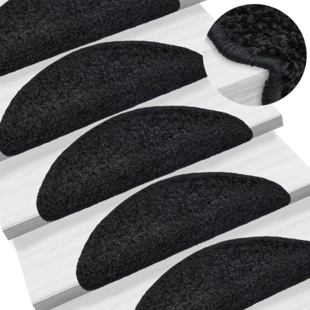 vidaXL Stufenmatten 10 Stk. 65x21x4 cm Schwarz