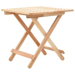 vidaXL Klappbarer Beistelltisch Walnussholz Massiv 50x50x49 cm