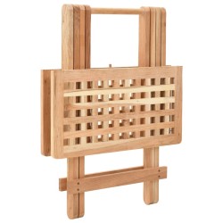 vidaXL Klappbarer Beistelltisch Walnussholz Massiv 50x50x49 cm