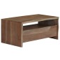 vidaXL Couchtisch Akazienholz Massiv Naturkanten 90x50x40 cm Grau vidaXL Couchtisch Akazienholz Massiv Naturkanten 90x50x40 cm Grau