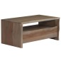 vidaXL Couchtisch Akazienholz Massiv Naturkanten 90x50x40 cm Grau vidaXL Couchtisch Akazienholz Massiv Naturkanten 90x50x40 cm Grau
