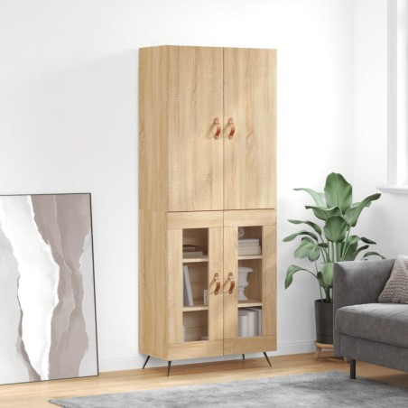 vidaXL Highboard Sonoma-Eiche 69,5x34x180 cm Holzwerkstoff