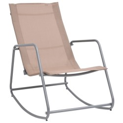 vidaXL Garten-Schaukelstuhl Taupe 95x54x85 cm Textilene
