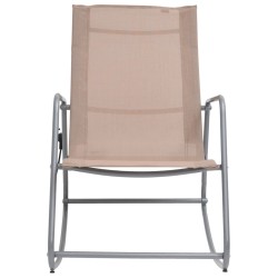 vidaXL Garten-Schaukelstuhl Taupe 95x54x85 cm Textilene