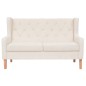 2-Sitzer Sofa Stoff Cremeweiß 2-Sitzer Sofa Stoff Cremeweiß