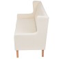 2-Sitzer Sofa Stoff Cremeweiß 2-Sitzer Sofa Stoff Cremeweiß