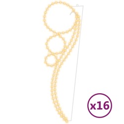vidaXL Lichterketten 16 Stk. Kugelförmig Warmweiß 111,5x35x4,5 cm