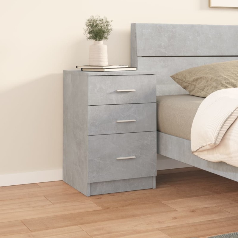 vidaXL Nachttisch Betongrau 40x40x63 cm Holzwerkstoff vidaXL Nachttisch Betongrau 40x40x63 cm Holzwerkstoff
