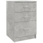 vidaXL Nachttisch Betongrau 40x40x63 cm Holzwerkstoff vidaXL Nachttisch Betongrau 40x40x63 cm Holzwerkstoff
