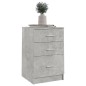 vidaXL Nachttisch Betongrau 40x40x63 cm Holzwerkstoff vidaXL Nachttisch Betongrau 40x40x63 cm Holzwerkstoff