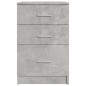 vidaXL Nachttisch Betongrau 40x40x63 cm Holzwerkstoff vidaXL Nachttisch Betongrau 40x40x63 cm Holzwerkstoff