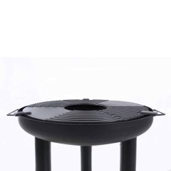 RedFire Feuerschale mit Grill Schwarz Stahl 
