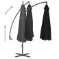 vidaXL Ampelschirm mit Stahlmast 250x250 cm Schwarz vidaXL Ampelschirm mit Stahlmast 250x250 cm Schwarz