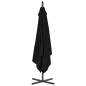 vidaXL Ampelschirm mit Stahlmast 250x250 cm Schwarz vidaXL Ampelschirm mit Stahlmast 250x250 cm Schwarz