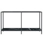 vidaXL Konsolentisch Schwarz 140x35x75,5 cm Hartglas vidaXL Konsolentisch Schwarz 140x35x75,5 cm Hartglas
