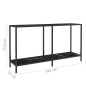 vidaXL Konsolentisch Schwarz 140x35x75,5 cm Hartglas vidaXL Konsolentisch Schwarz 140x35x75,5 cm Hartglas