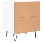 vidaXL Nachttisch Hochglanz-Weiß 40x35x50 cm Holzwerkstoff vidaXL Nachttisch Hochglanz-Weiß 40x35x50 cm Holzwerkstoff