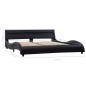 Bettgestell mit LED Schwarz Kunstleder 140×200 cm Bettgestell mit LED Schwarz Kunstleder 140×200 cm