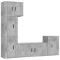 vidaXL 5-tlg. TV-Schrank-Set Betongrau Holzwerkstoff vidaXL 5-tlg. TV-Schrank-Set Betongrau Holzwerkstoff