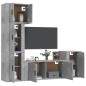 vidaXL 5-tlg. TV-Schrank-Set Betongrau Holzwerkstoff vidaXL 5-tlg. TV-Schrank-Set Betongrau Holzwerkstoff