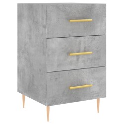 vidaXL Nachttisch Betongrau 40x40x66 cm Holzwerkstoff