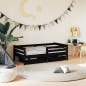 vidaXL Kinderbett mit Schubladen Schwarz 70x140 cm Massivholz Kiefer vidaXL Kinderbett mit Schubladen Schwarz 70x140 cm Massivholz Kiefer