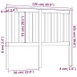 vidaXL Kopfteil Weiß 126x6x101 cm Massivholz Kiefer