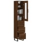 vidaXL Highboard Braun Eichen-Optik 34,5x34x180 cm Holzwerkstoff vidaXL Highboard Braun Eichen-Optik 34,5x34x180 cm Holzwerkstoff