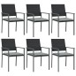 vidaXL 7-tlg. Garten-Essgruppe mit Kissen Poly Rattan und Stahl vidaXL 7-tlg. Garten-Essgruppe mit Kissen Poly Rattan und Stahl