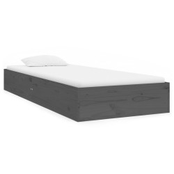 vidaXL Massivholzbett Grau 75x190 cm