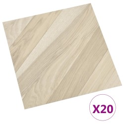 vidaXL PVC-Fliesen Selbstklebend 20 Stk. 1,86 m² Beige Gestreift