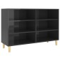 vidaXL Sideboard Hochglanz-Schwarz 103,5x35x70 cm Holzwerkstoff vidaXL Sideboard Hochglanz-Schwarz 103,5x35x70 cm Holzwerkstoff