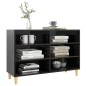 vidaXL Sideboard Hochglanz-Schwarz 103,5x35x70 cm Holzwerkstoff vidaXL Sideboard Hochglanz-Schwarz 103,5x35x70 cm Holzwerkstoff