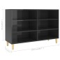 vidaXL Sideboard Hochglanz-Schwarz 103,5x35x70 cm Holzwerkstoff vidaXL Sideboard Hochglanz-Schwarz 103,5x35x70 cm Holzwerkstoff
