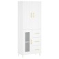 vidaXL Highboard Weiß 69,5x34x180 cm Holzwerkstoff vidaXL Highboard Weiß 69,5x34x180 cm Holzwerkstoff