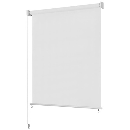 vidaXL Außenrollo Weiß 60x140 cm HDPE