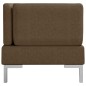Modular-Ecksofas 2 Stk. mit Auflagen Stoff Braun Modular-Ecksofas 2 Stk. mit Auflagen Stoff Braun
