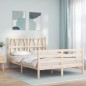 vidaXL Massivholzbett mit Kopfteil 140x200 cm vidaXL Massivholzbett mit Kopfteil 140x200 cm
