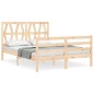 vidaXL Massivholzbett mit Kopfteil 140x200 cm vidaXL Massivholzbett mit Kopfteil 140x200 cm