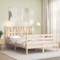 vidaXL Massivholzbett mit Kopfteil 140x200 cm vidaXL Massivholzbett mit Kopfteil 140x200 cm