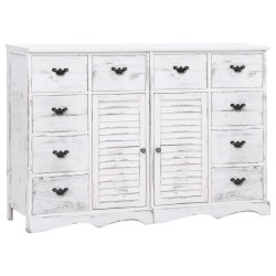 vidaXL Sideboard mit 10 Schubladen Weiß 113 x 30 x 79 cm Holz