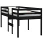vidaXL Hochbett Schwarz 90x190 cm Massivholz Kiefer vidaXL Hochbett Schwarz 90x190 cm Massivholz Kiefer
