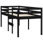 vidaXL Hochbett Schwarz 90x190 cm Massivholz Kiefer vidaXL Hochbett Schwarz 90x190 cm Massivholz Kiefer